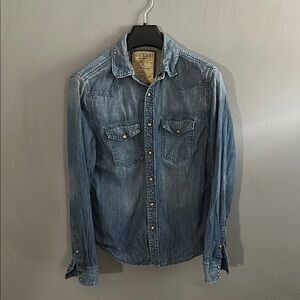 Guess Denim Blue Long Sleeve Shirt